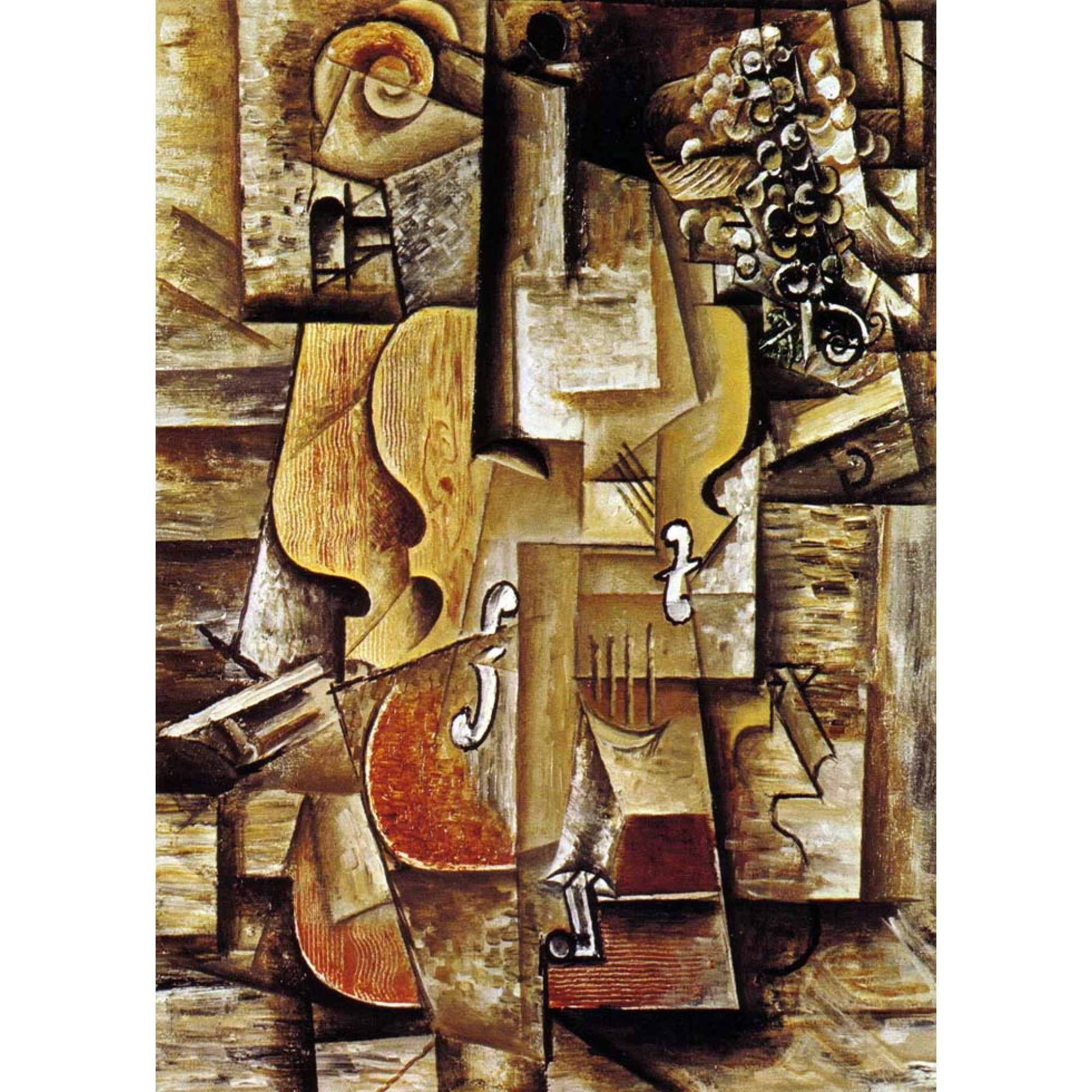 Keman ve Üzümler Kanvas Tablo