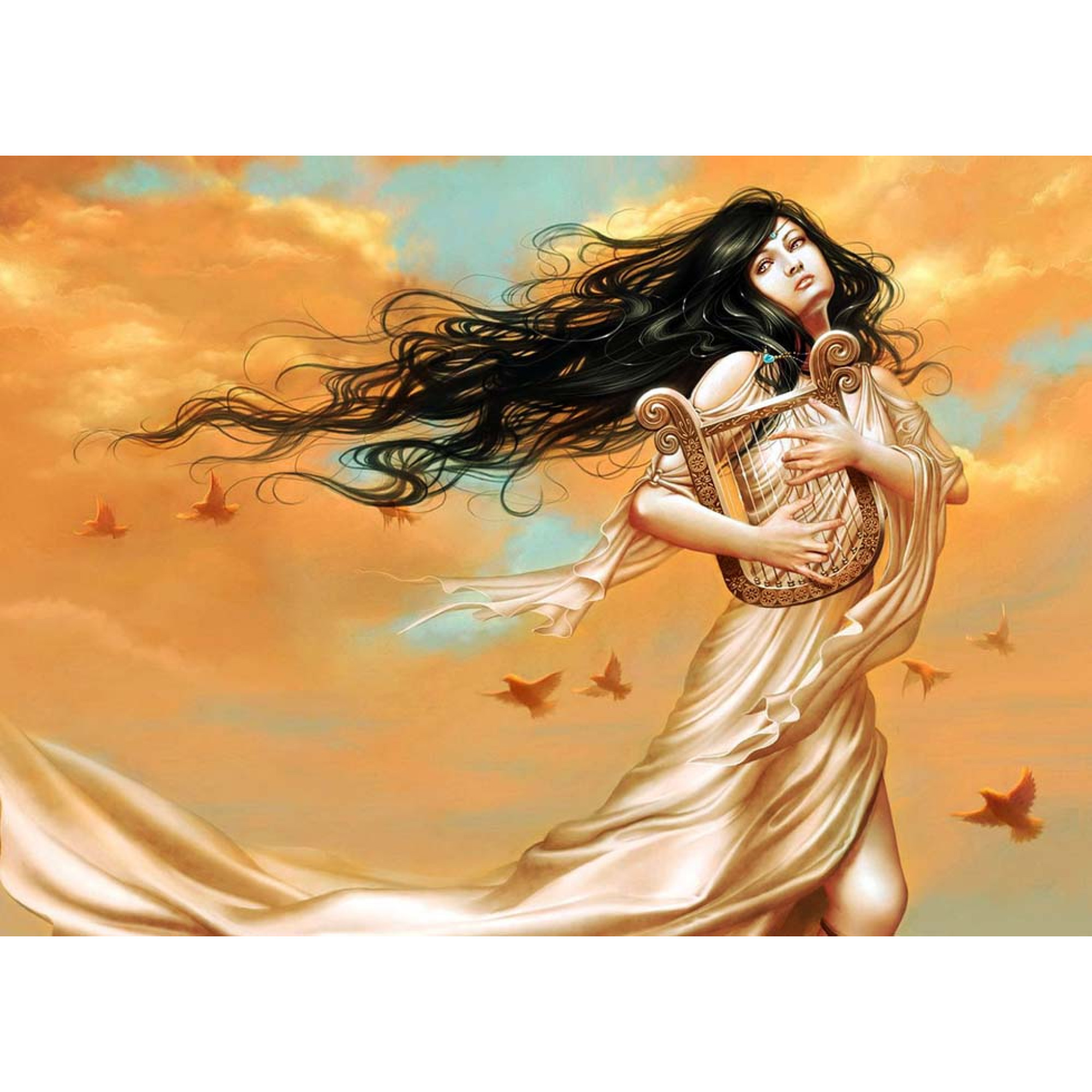 Dijital Çizimler Kadınlar - Kanvas Tablo