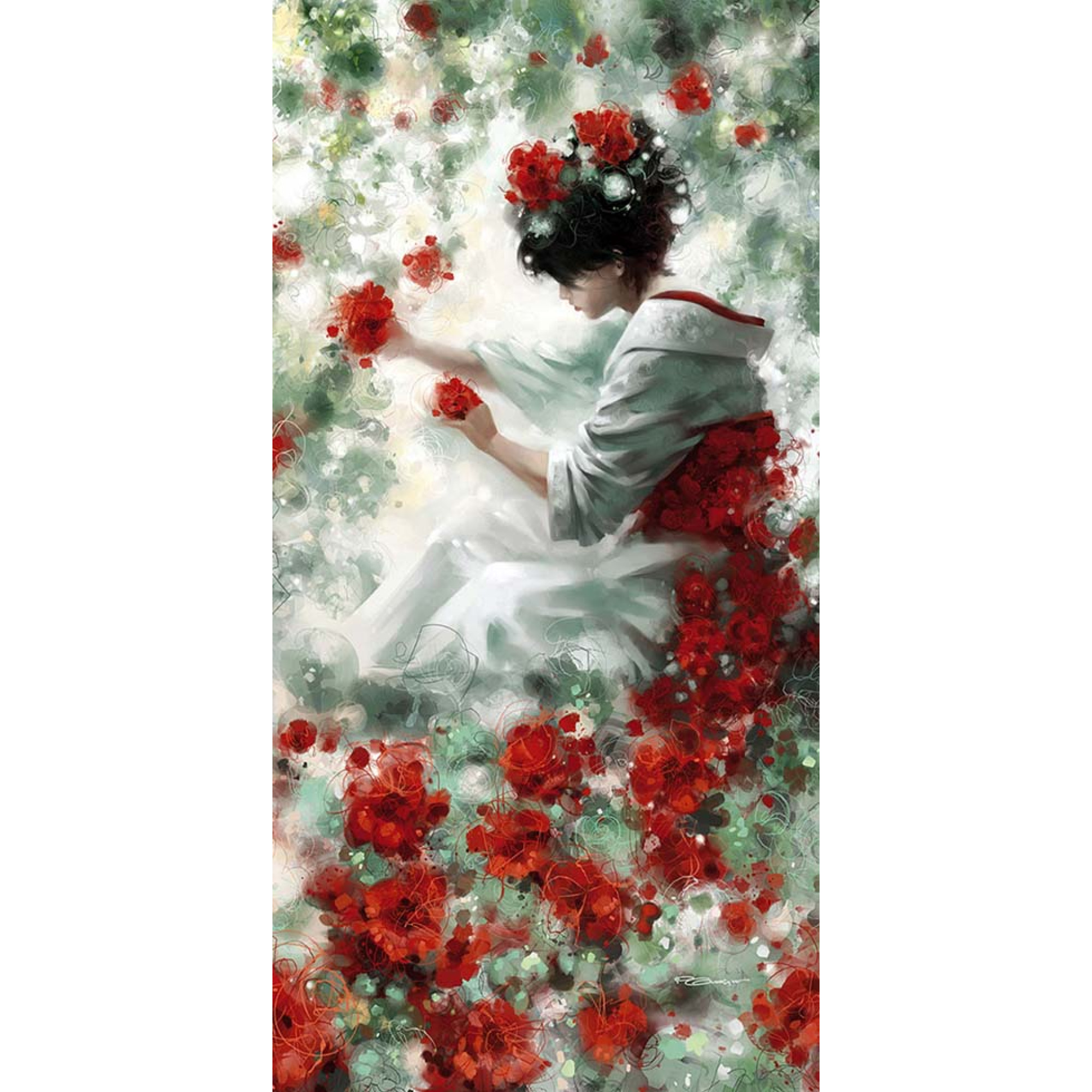 Dijital Çizimler Kadınlar - Kanvas Tablo