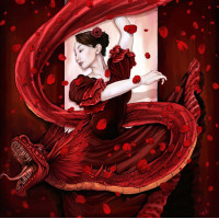 Dijital Çizimler Kadınlar - Kanvas Tablo