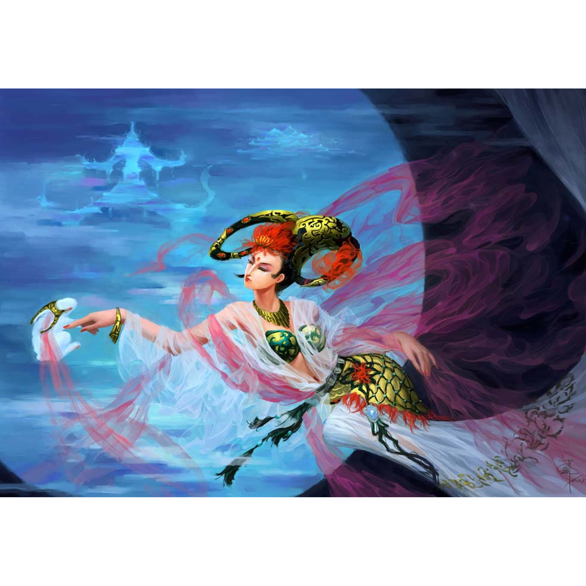 Dijital Çizimler Kadınlar - Kanvas Tablo