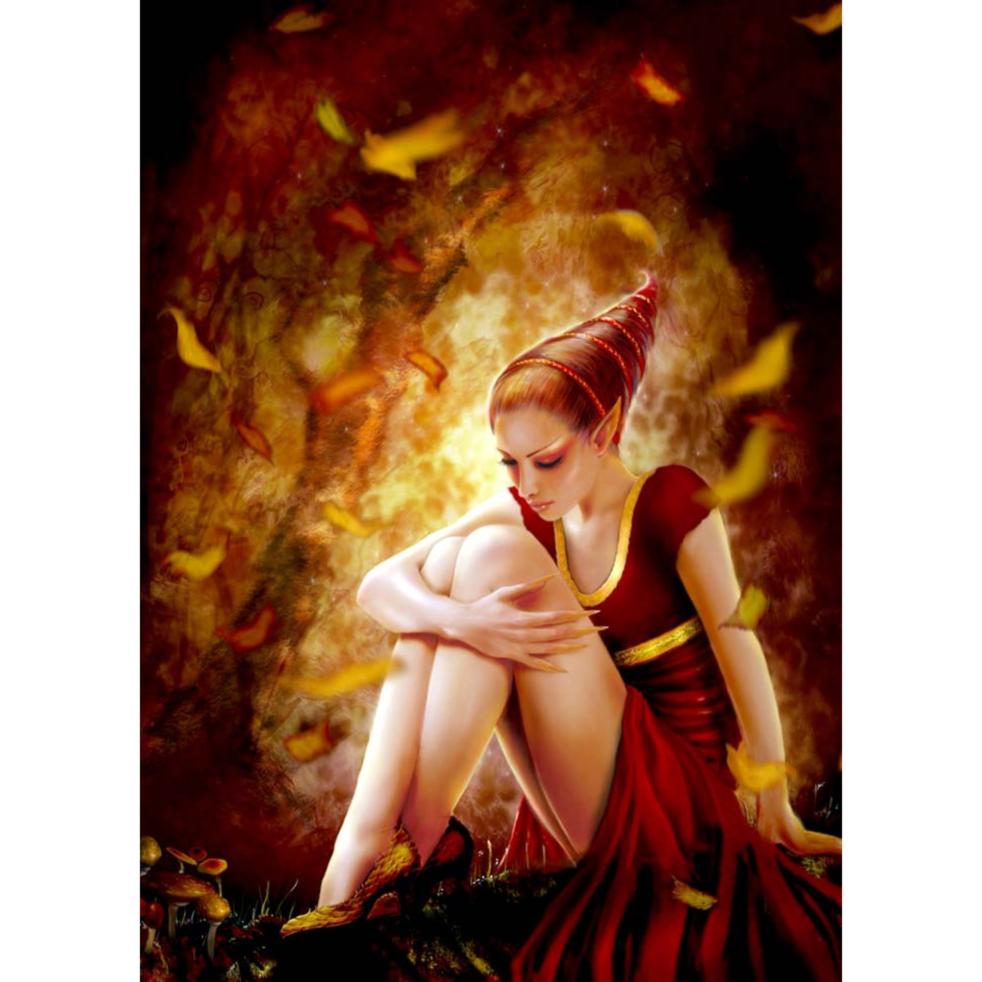 Dijital Çizimler Kadınlar - Kanvas Tablo