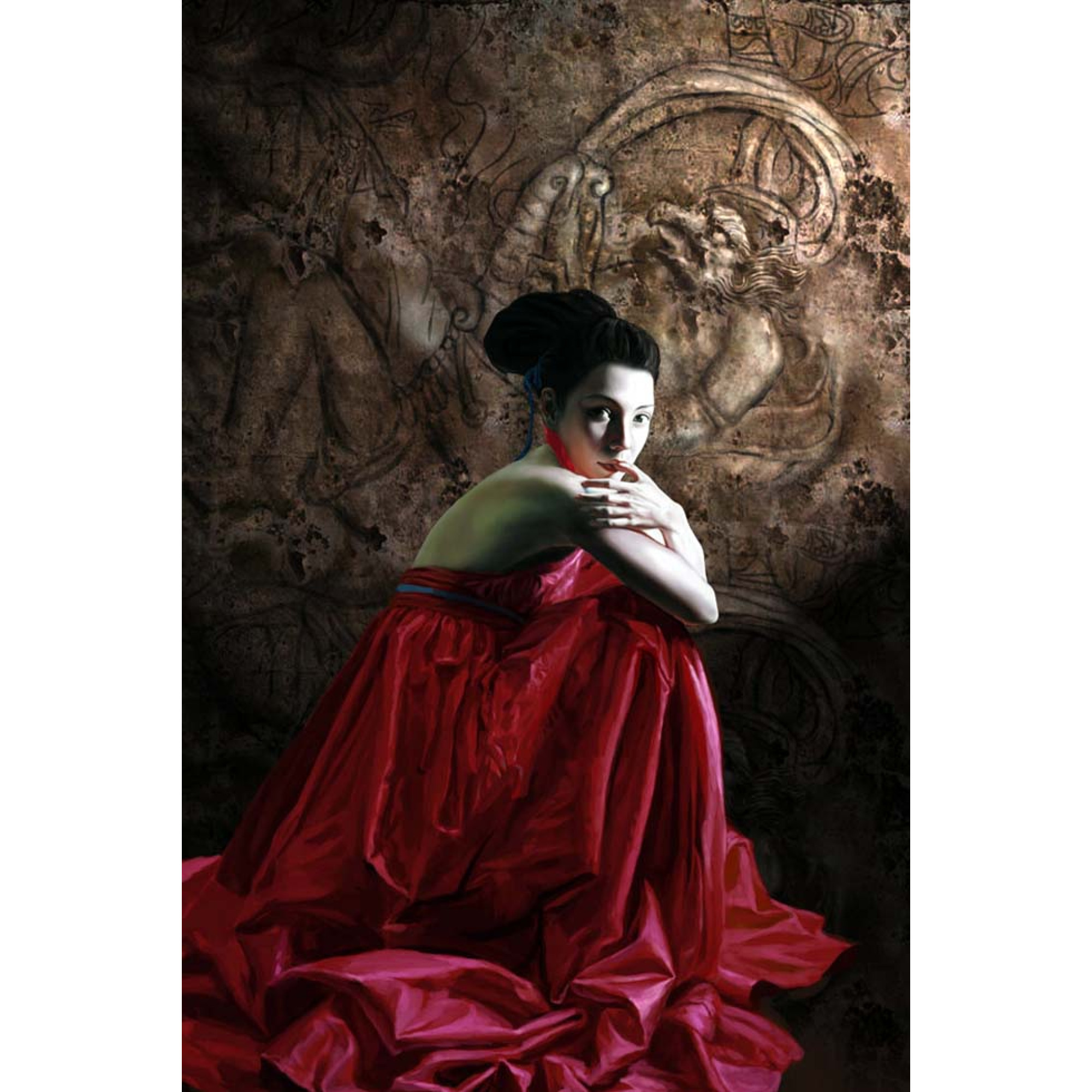 Dijital Çizimler Kadınlar - Kanvas Tablo