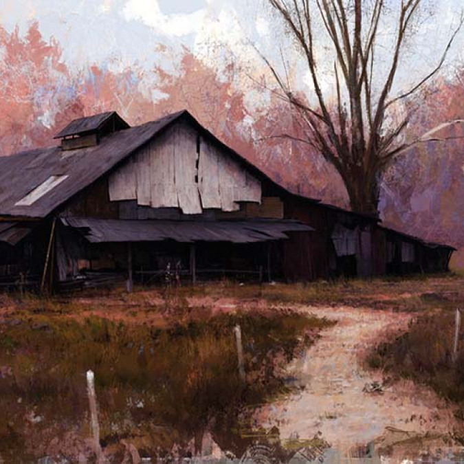 Ev Bahçe Manzaralarını - Kanvas Tablo