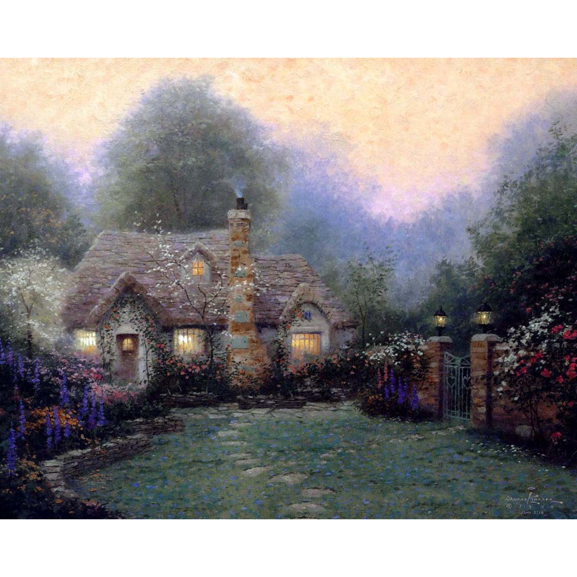 Ev Bahçe Manzaralarını - Kanvas Tablo