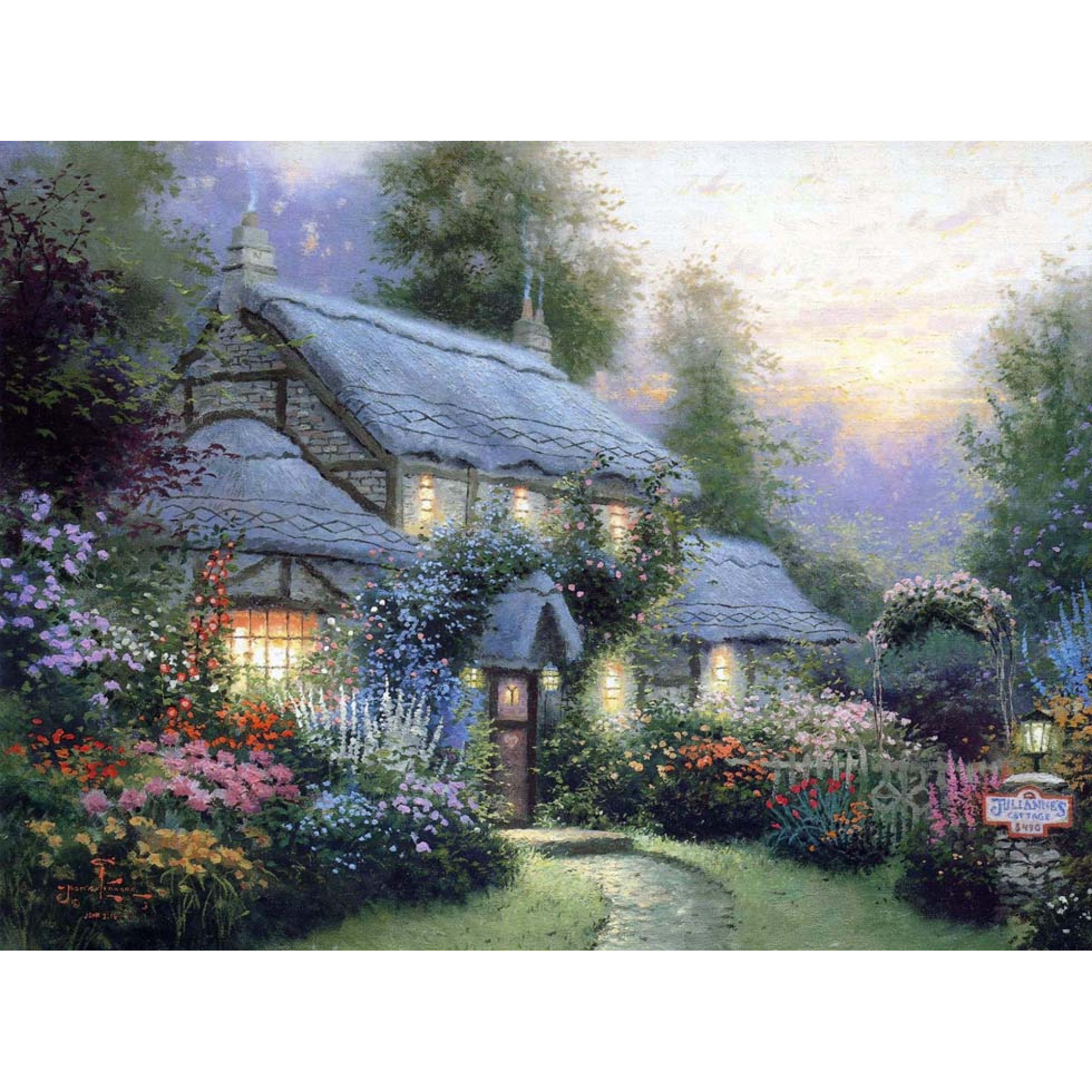 Ev Bahçe Manzaralarını - Kanvas Tablo