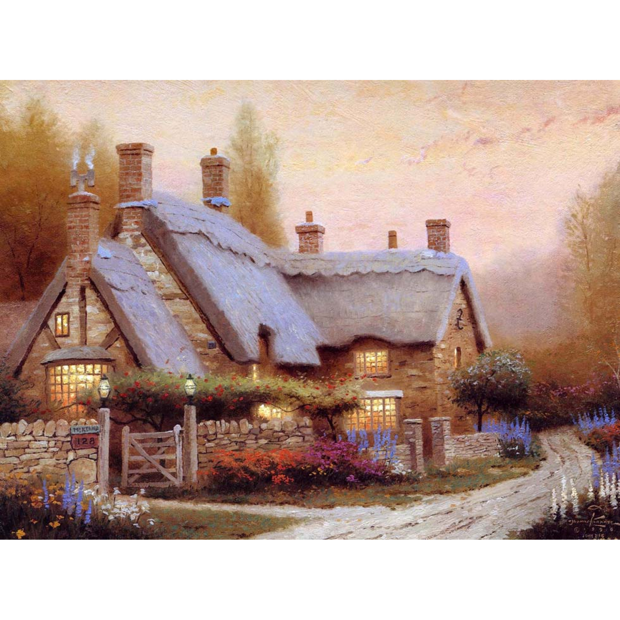 Ev Bahçe Manzaralarını - Kanvas Tablo