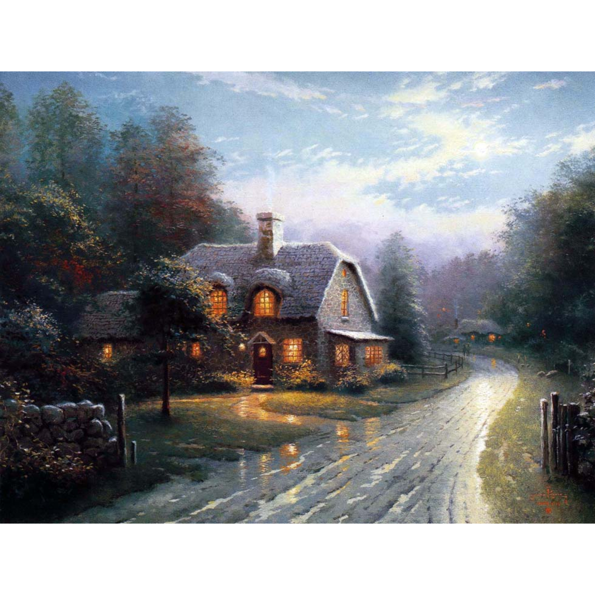 Ev Bahçe Manzaralarını - Kanvas Tablo