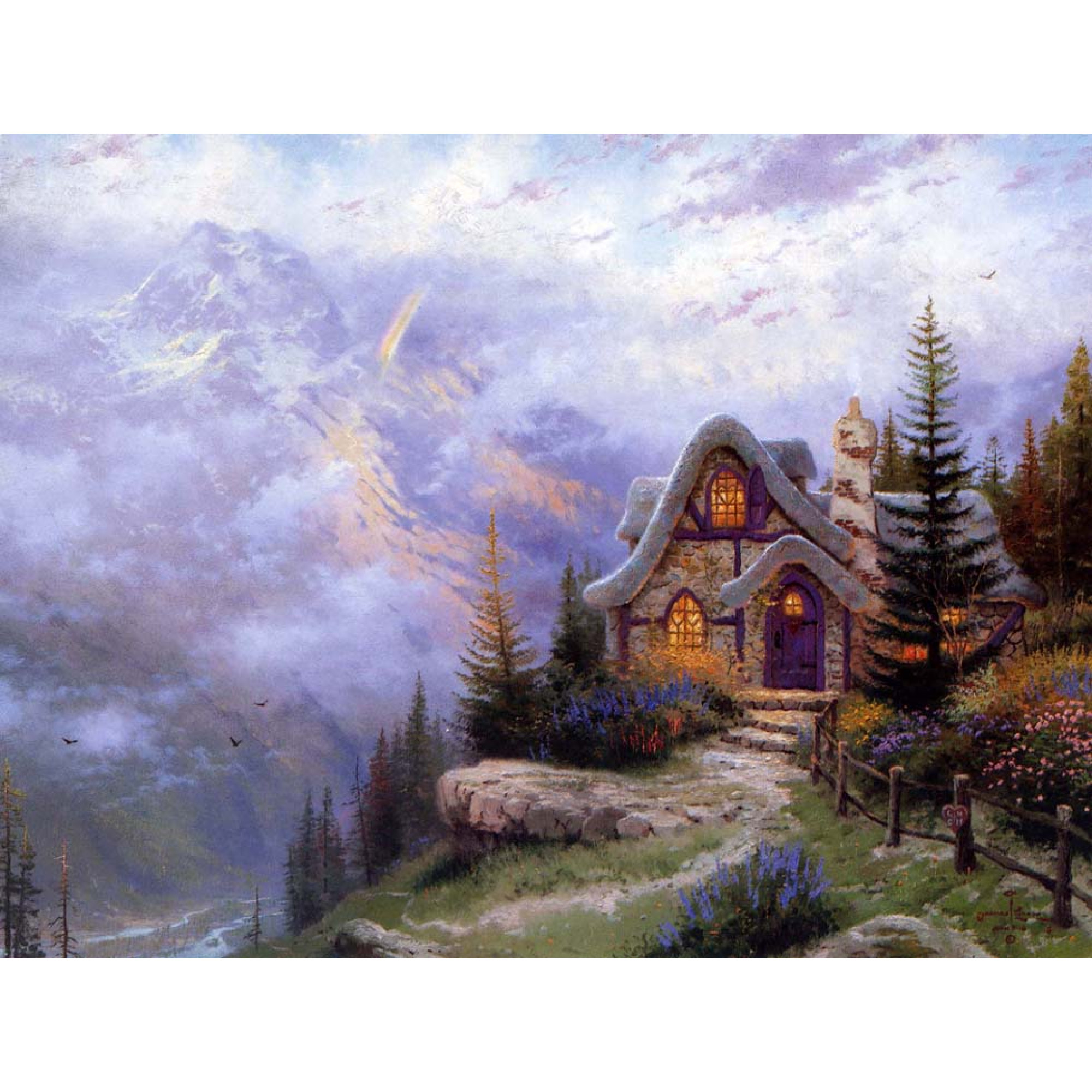 Ev Bahçe Manzaralarını - Kanvas Tablo