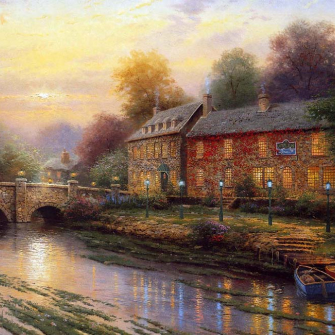 Ev Bahçe Manzaralarını - Kanvas Tablo