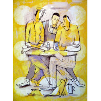 Cafe Restoran Manzaraları - Kanvas Tablo