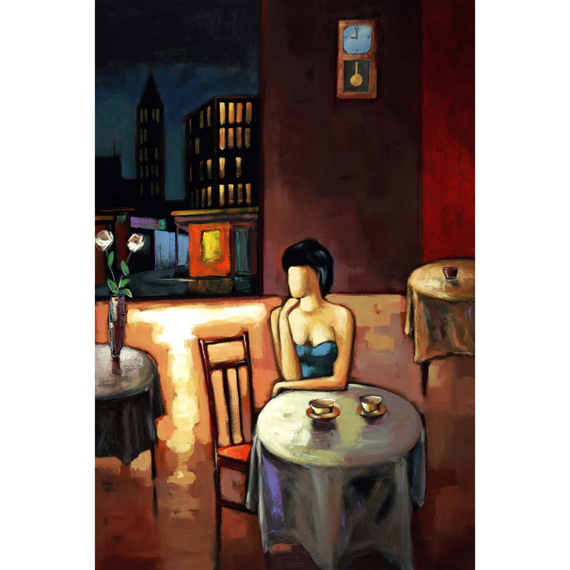 Cafe Restoran Manzaraları - Kanvas Tablo