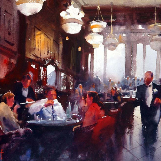 Cafe Restoran Manzaraları - Kanvas Tablo