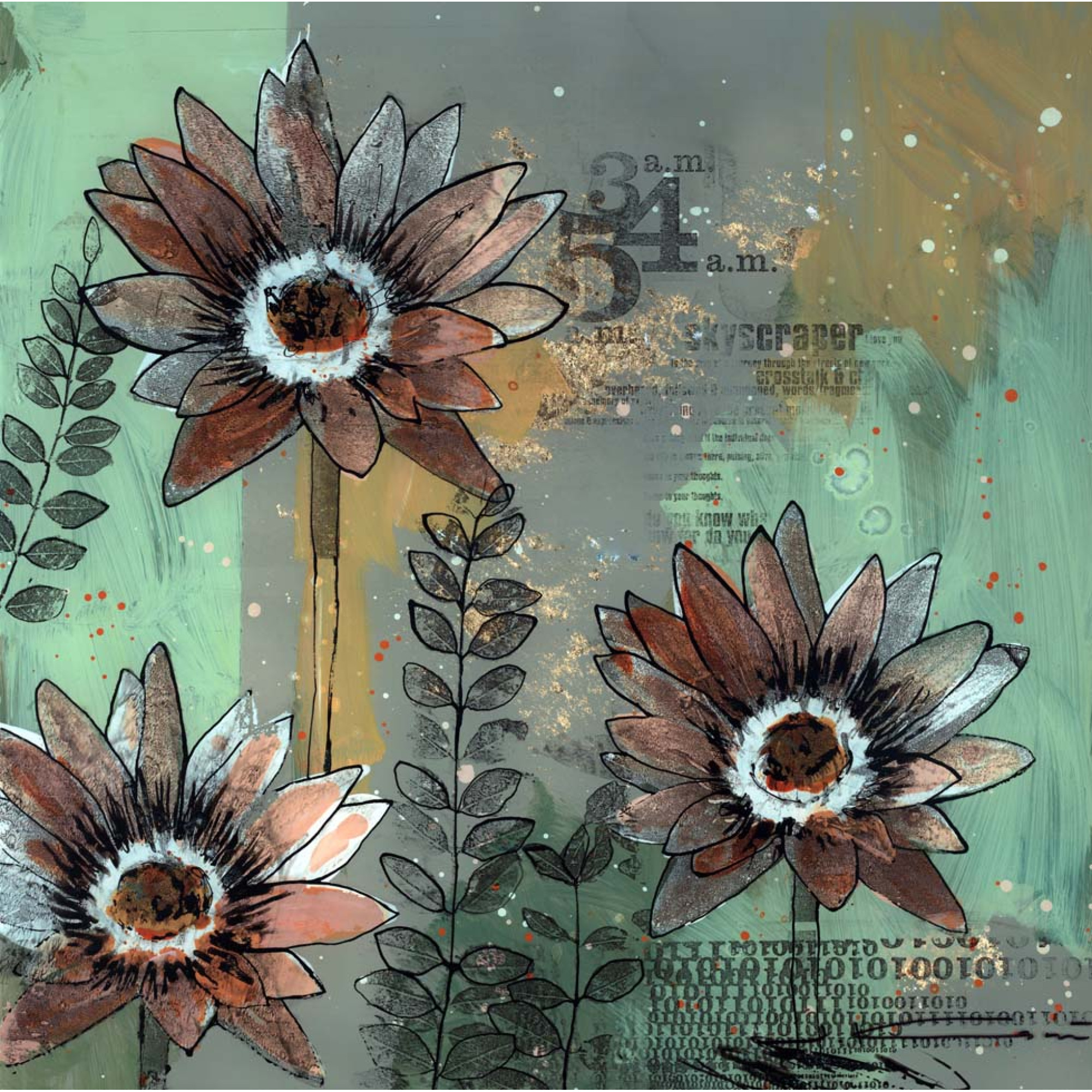 Çiçekler - Kanvas Tablo