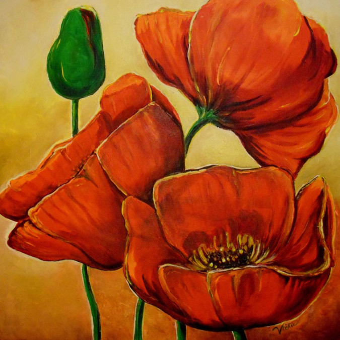 Çiçekler - Kanvas Tablo